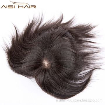 Aisi Hair Full Best Quality Replacement Indian Human Hair Men Toupee Cheap Female Toupee Hairpiece